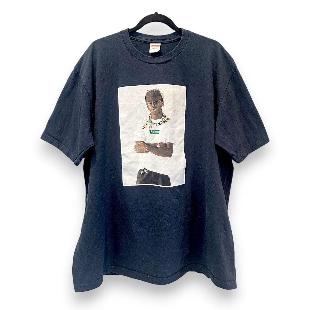 SUPREME XL Tyler The Creator Navy Blue Crew Neck Short Sleeve Graphic T-Shirt